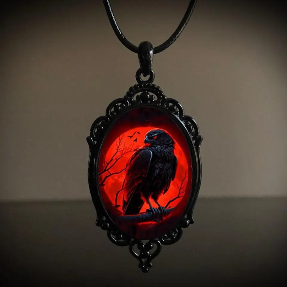 Men'S Vampire Accessories - Gothic Vampire Owl Cameo Necklace Women