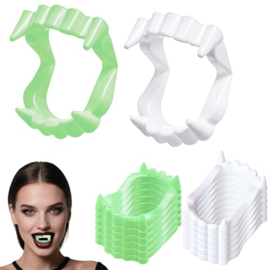 Men'S Vampire Accessories - 12 Pcs Halloween White Teeth Fangs