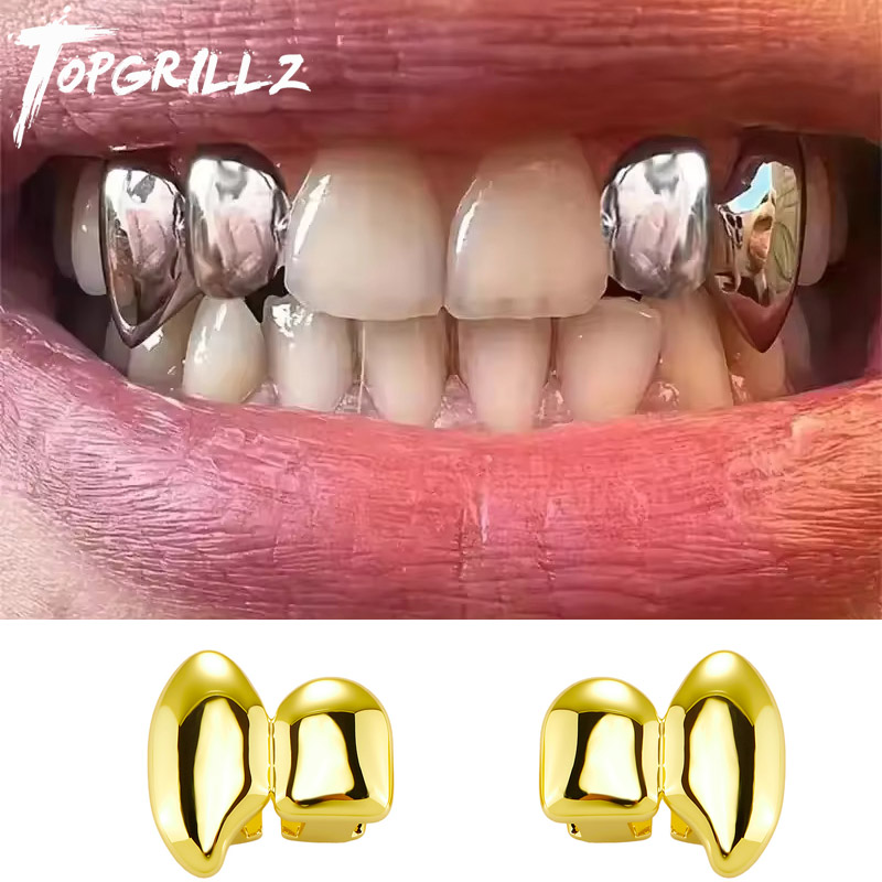 Men'S Vampire Accessories - TOPGRILLZ Vampire DIY Double Fangs Grillz