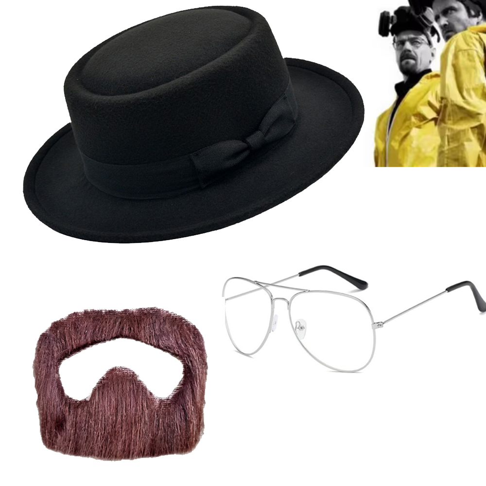 Men'S Accessories Glasses - Walter White Cosplay Beard Hat Glasses