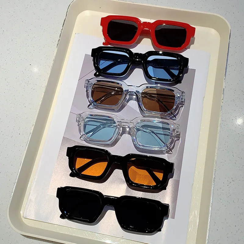 Men'S Accessories Glasses - Vintage Rectangle Frame Sunglasses Outdoor Man