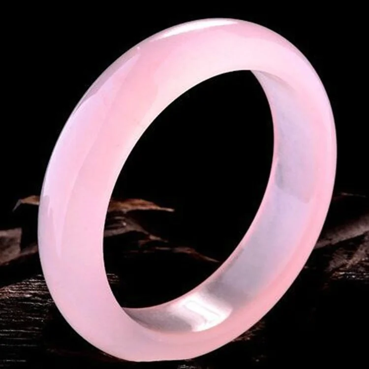 Men Accessories Bracelet - Genuine Natural Pink Jade Bangle Bracelet
