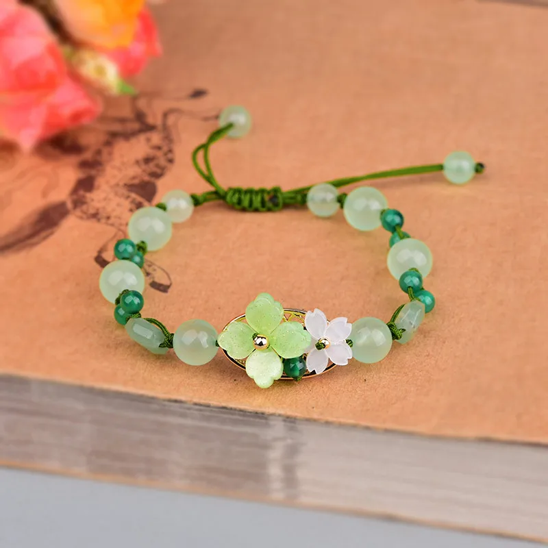 Green Jade Flower Bracelet Amu - огляд і ціна Bracelet Beaded Men