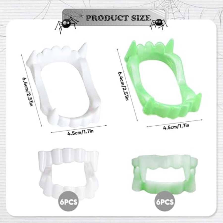 12 Pcs Halloween White Teeth F - огляд і ціна Men'S Vampire Accessories
