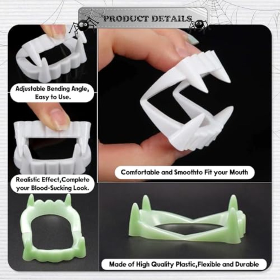12 Pcs Halloween White Teeth F - огляд і ціна Men'S Vampire Accessories