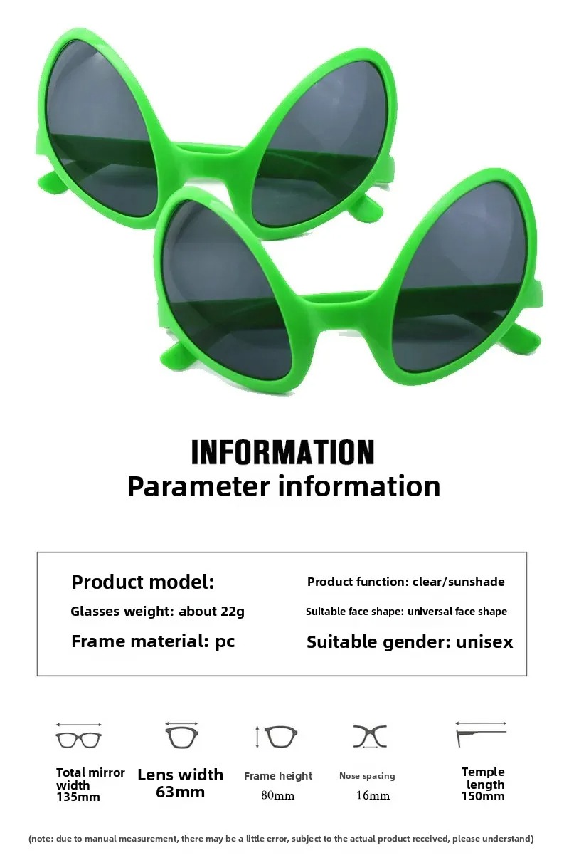 Green Alien Martian Quirky Sun - огляд і ціна Men'S Accessories Glasses