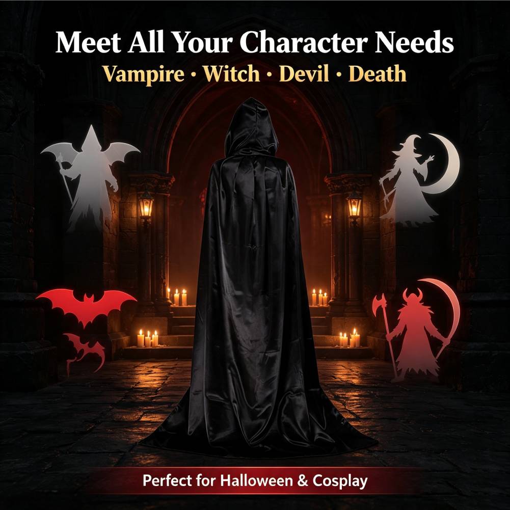 Halloween Cloaks Capes Women M - огляд і ціна Men'S Vampire Accessories