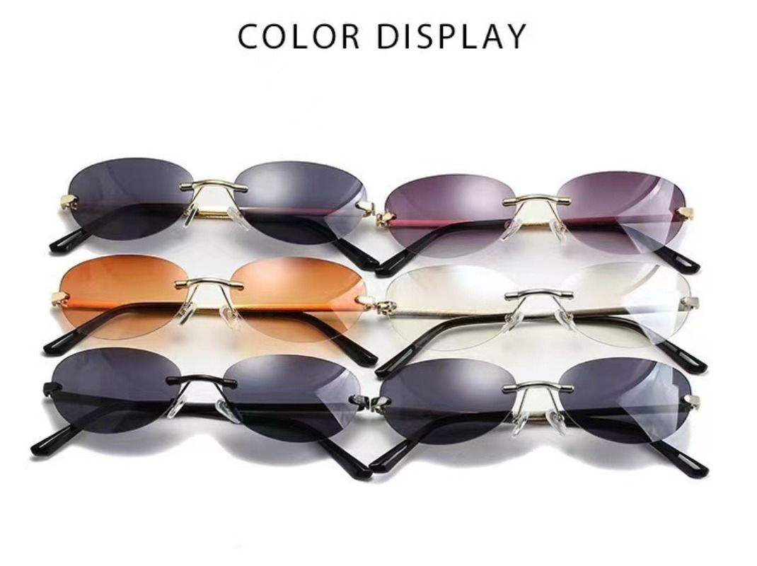 Rimless Oval Sunglasses Women  - огляд і ціна Men'S Accessories Glasses