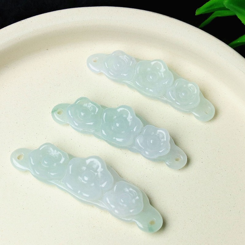 1pc Natural Jadeite Emerald Fl - огляд і ціна Men'S Accessories And Jewelry