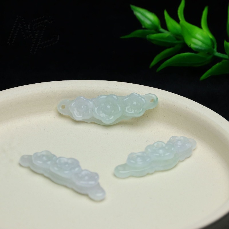 1pc Natural Jadeite Emerald Fl - огляд і ціна Men'S Accessories And Jewelry