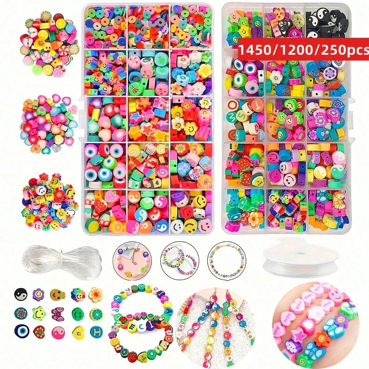 1450/1200/250pcs Polymer Clay  - огляд і ціна Bracelet Beaded Men