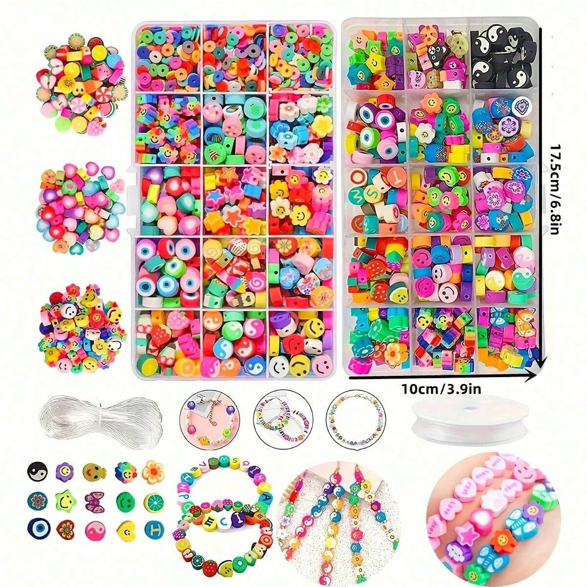1450/1200/250pcs Polymer Clay  - огляд і ціна Bracelet Beaded Men