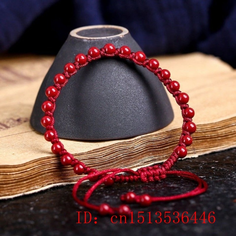 Customized Natural Red Cinnaba - огляд і ціна Bracelet Beaded Men