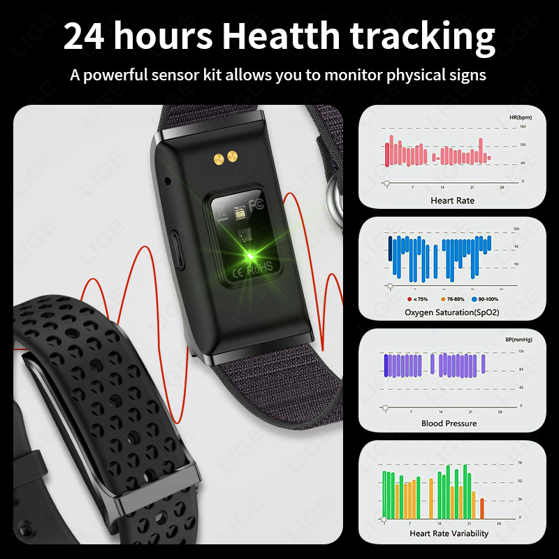 LIGE 100+ Sport Fitness Tracke - огляд і ціна Men Accessories Bracelet