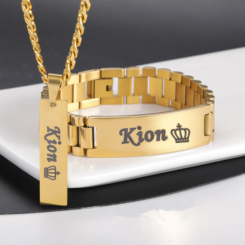 Custom Men Name Necklace Big B - огляд і ціна Men Accessories Bracelet