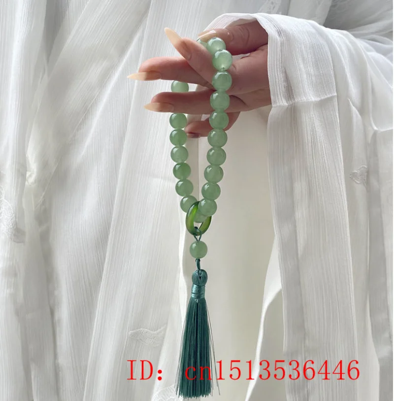 Green Jade Stone 12mm Beads Ta - огляд і ціна Bracelet Beaded Men