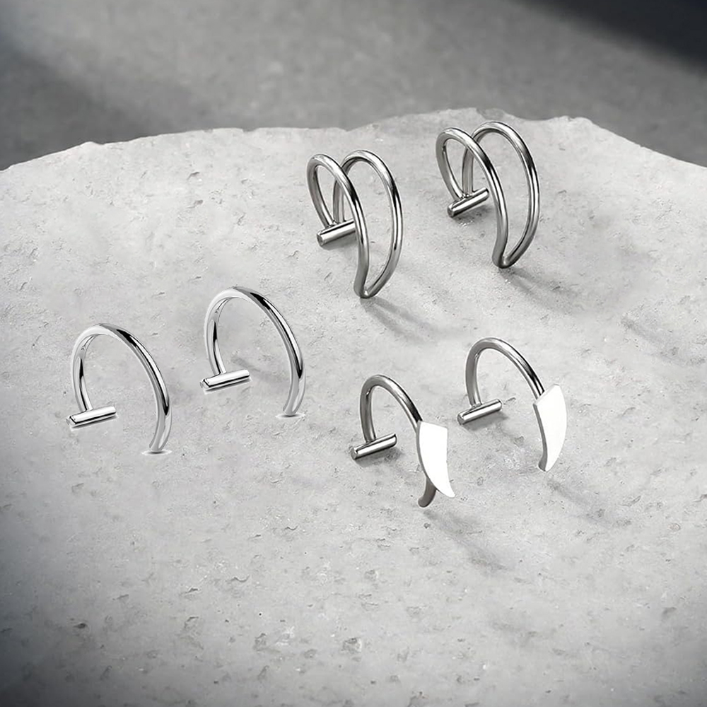 6pcs Stainless Steel Fake Lip  - огляд і ціна Men'S Vampire Accessories